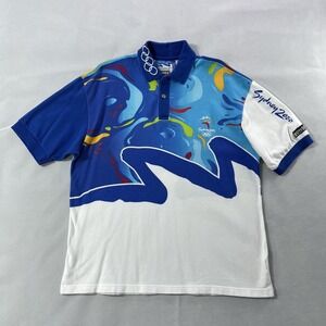 Vintage Sydney 2000 Olympics Shirt Mens XL Multi-Color Bonds Polo Graphic